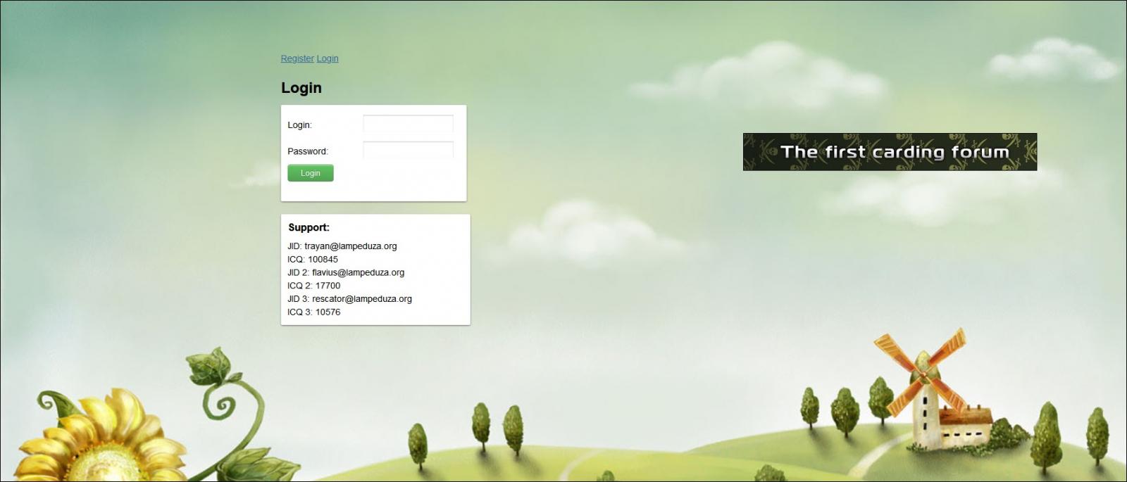 Cardplanet's homepage in 2015